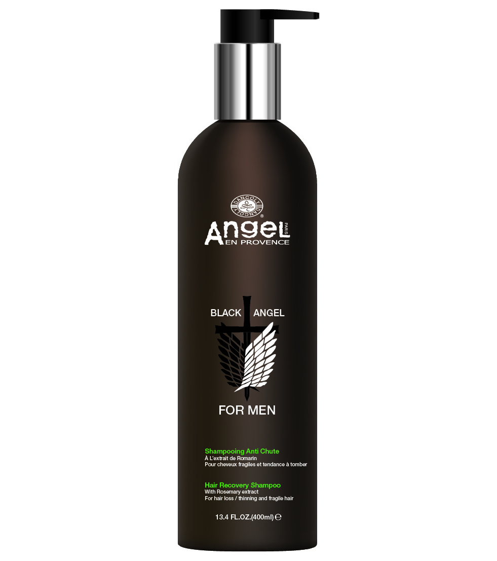 Mens Black Angel Hair Recovery Shampoo 400ml - Hair products New Zealand | Nation hairdressing & hair care group