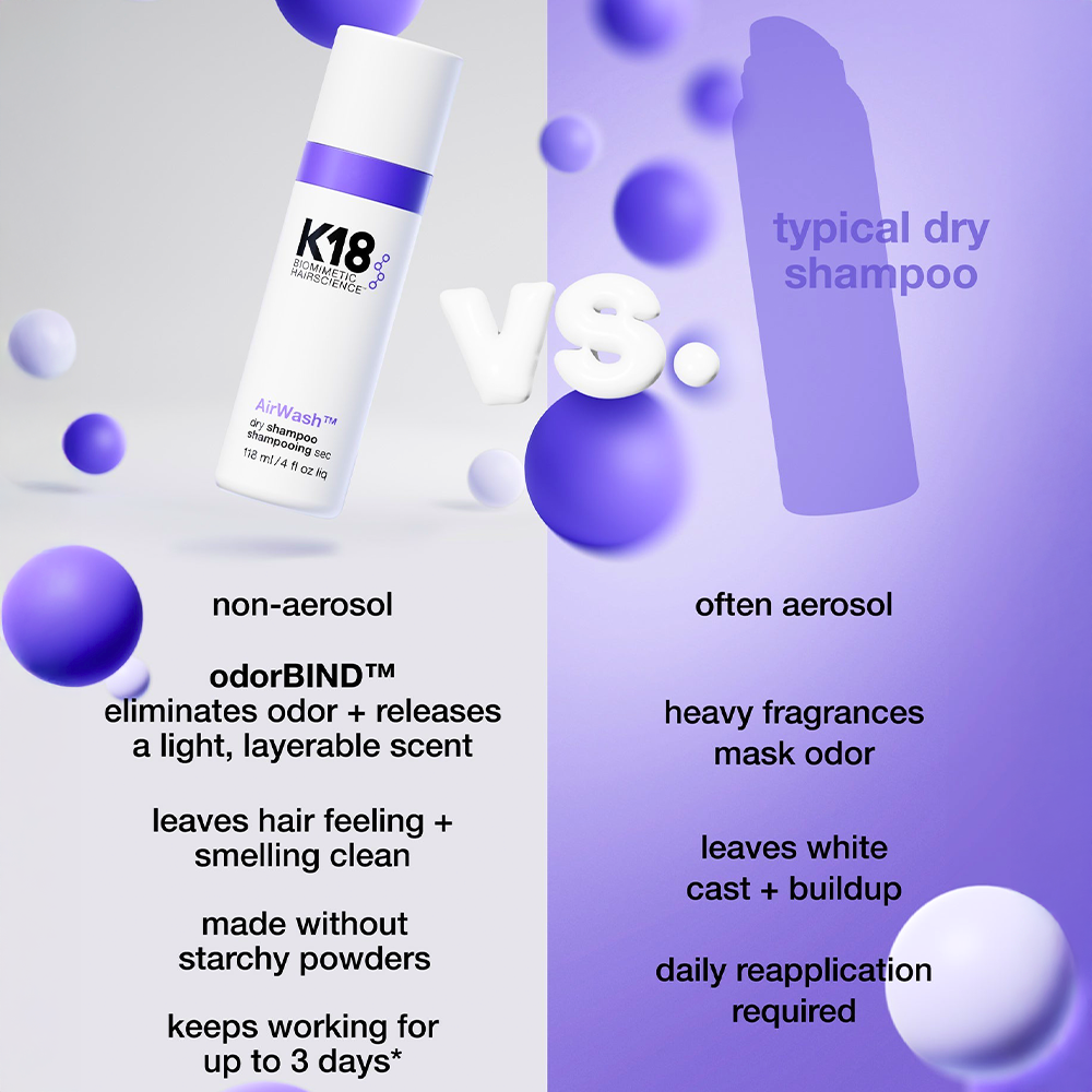 K18 AirWash Dry Shampoo 118ml