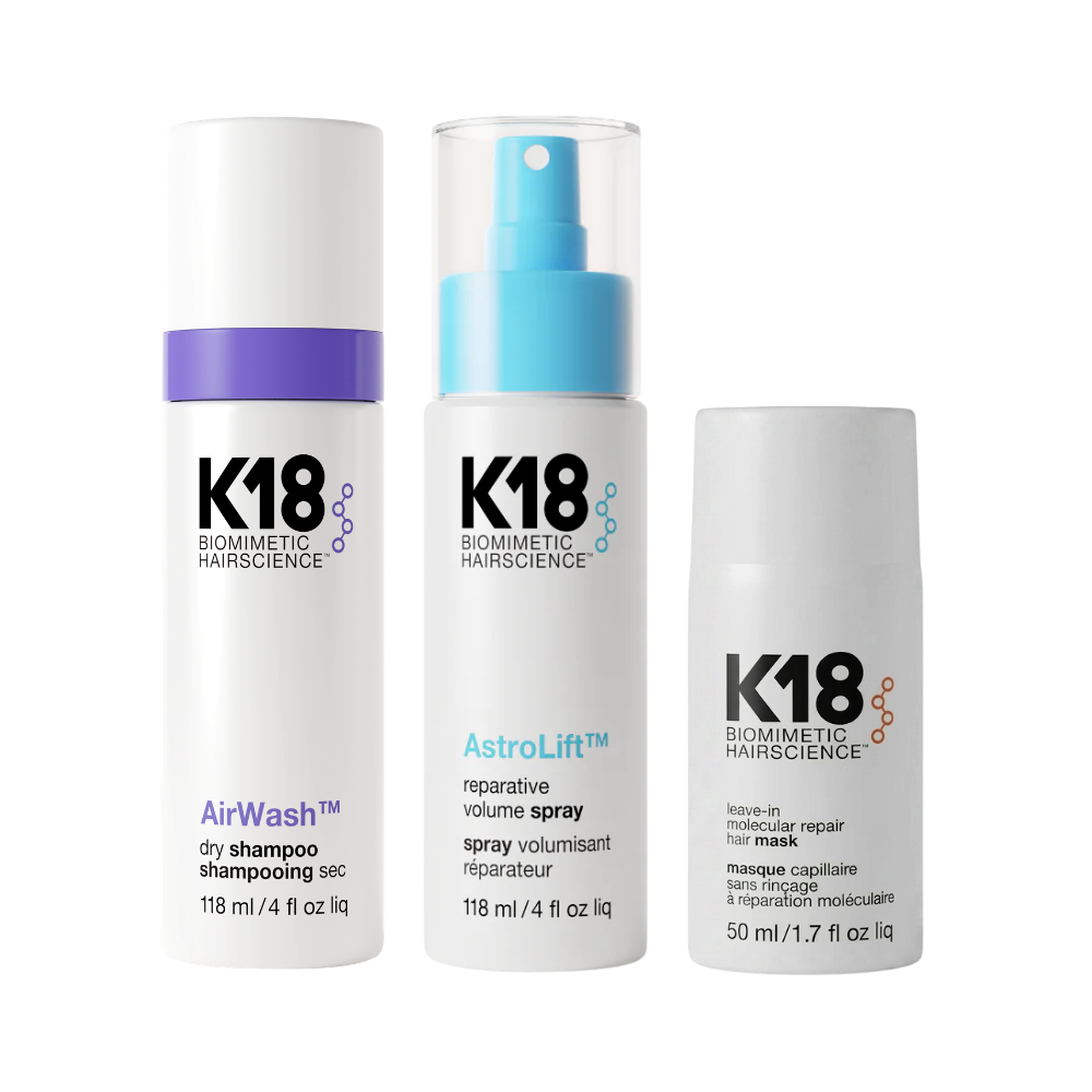 K18 Repair & Style Bundle (Mask, Dry Shampoo, Volume Spray)