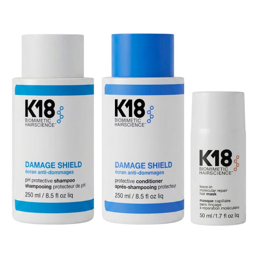 K18 Shield & Repair Bundle (Damage Shampoo, Conditioner, Mask)