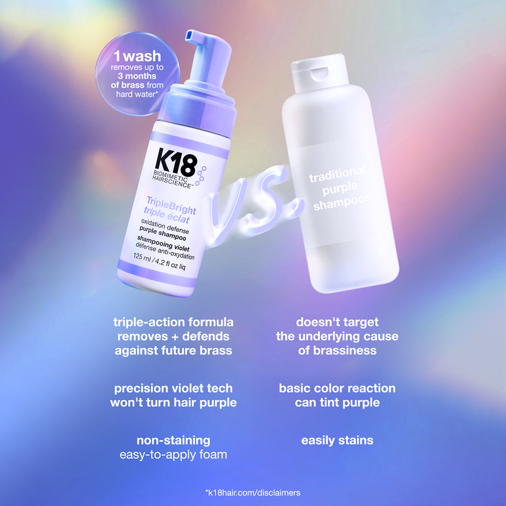 K18 TripleBright Oxidation Defense Purple Shampoo 125ml