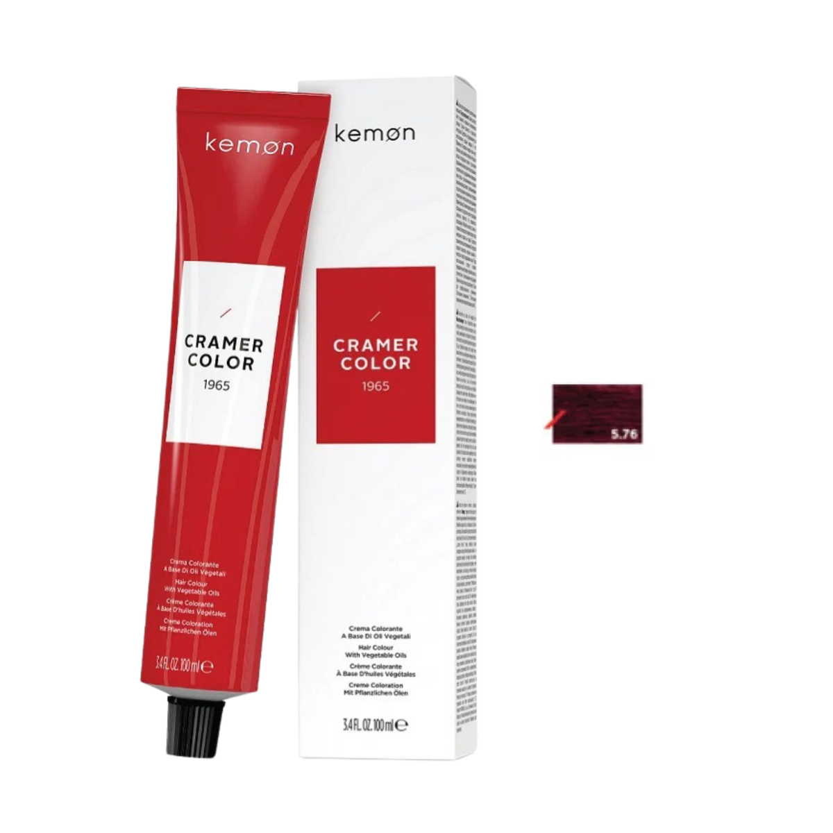 Kemon Cramer Color 5.76 Light Violet Mahogany Brown 100ml
