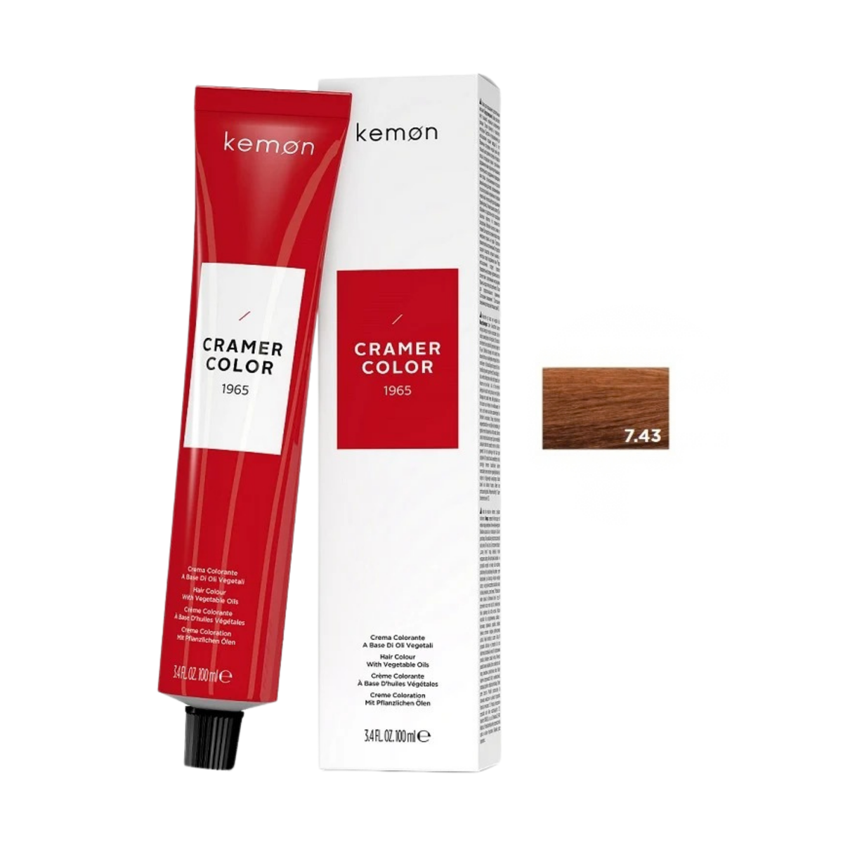 Kemon Cramer Color 7.43 Blonde Copper Gold 100ml