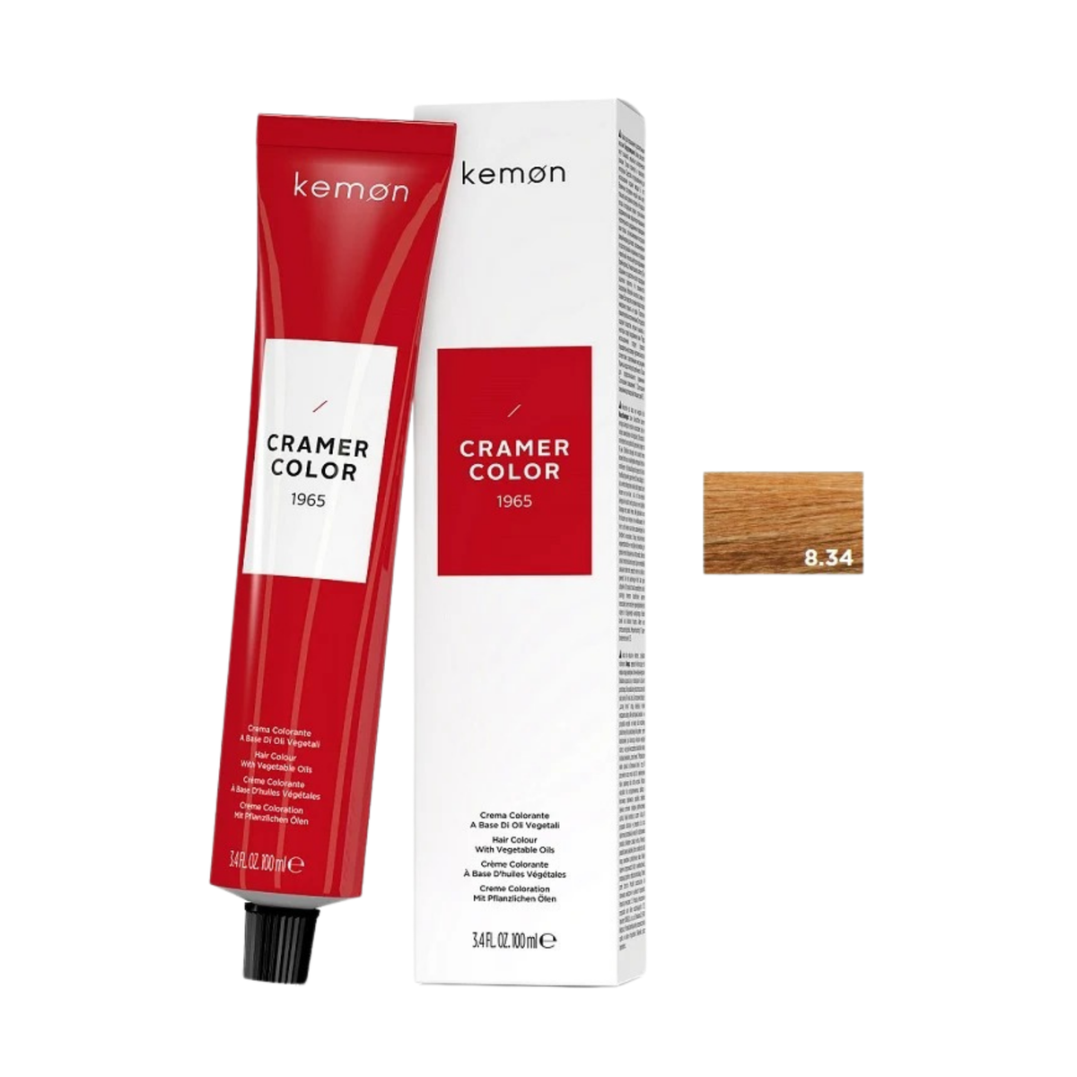 Kemon Cramer Color 8.34 Light Blonde Golden Copper 100ml