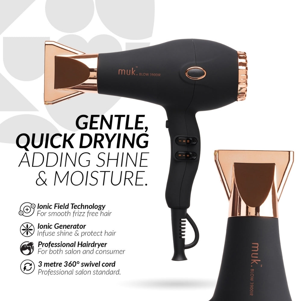 Muk Blow Hair Dryer Rose Gold – Synergy Hair