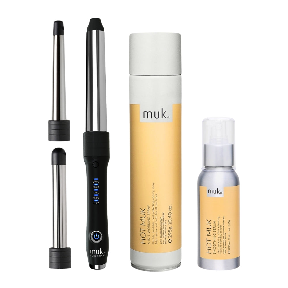 Muk Hair Curl, Smooth & Hold (Curling Wand) Bundle