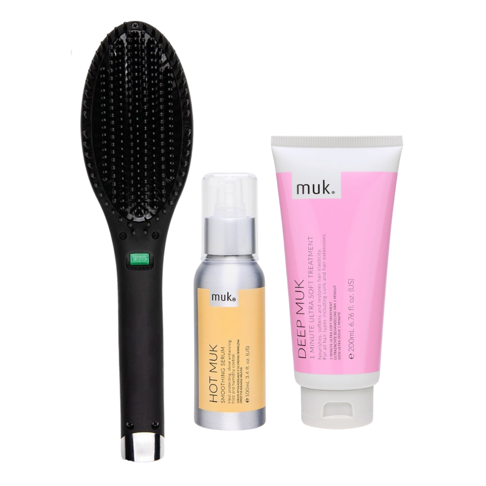 Muk Hair Sleek, Soft & Smooth (Hot Paddle) Bundle