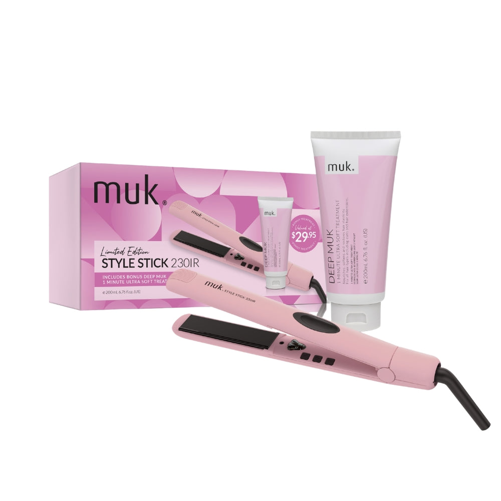 Muk Pink Straightener Original Style Stick Gift Set