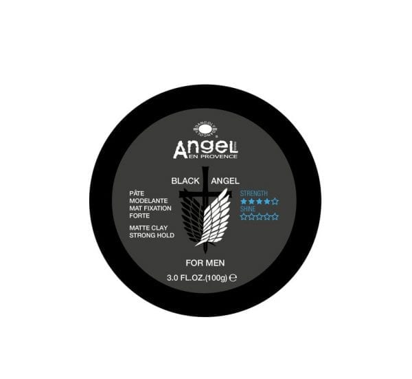 Angel Mens Black Angel Matt Clay Strong Hold 100g