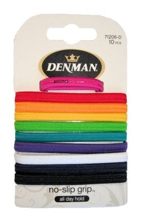 Denman Non Slip Elastics Bright (10)