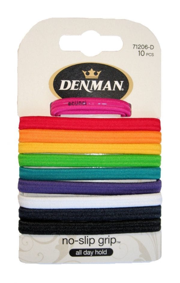 Denman Non Slip Elastics Bright (10)