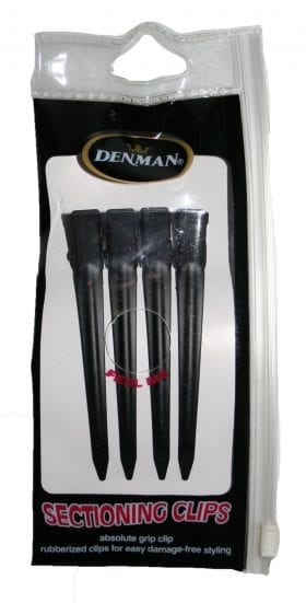 Denman Sectioning Clips Black (4)
