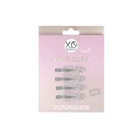 XoBeauty Crease Free Hair Clips All Day Rose 4 Pack