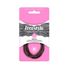 Freestyle Metal Free Hair Elastics - Brown 4 Pack