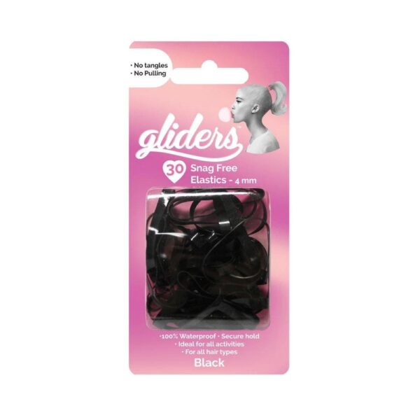 Freestyle Snag Free Hair Elastics 4mm Black 30 Pack