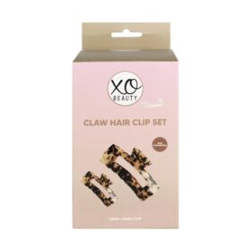 XoBeauty Claw Hair Clip Set Nude Tortoiseshell